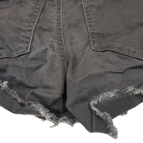 Express Shorts Hot Pants Womens 0 Stretch Mid Rise Black Cut Off Shorts Summer - Picture 7 of 9